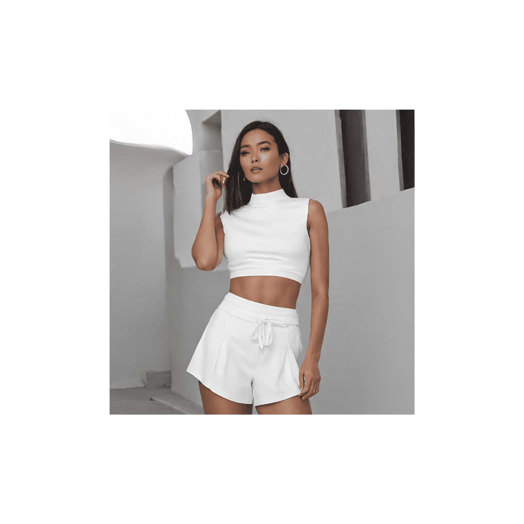 White Co- Ord sets with same material